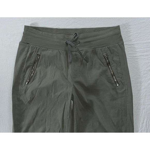 Athleta Pull On Flex Waist Jogger Pants w/ Zip Pockets. Olive, Size 8. EUC!! - Picture 2 of 5
